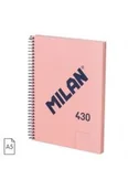 Zeszyty szkolne - Zeszyt na spirali A5/80K gładki 1918 różowy MILAN - miniaturka - grafika 1