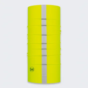 Chusta wielofunkcyjna z elementami odblaskowymi Buff Safety Original EcoStretch Reflective Solid R-Yellow Fluor - Czapki i chusty sportowe damskie - miniaturka - grafika 1