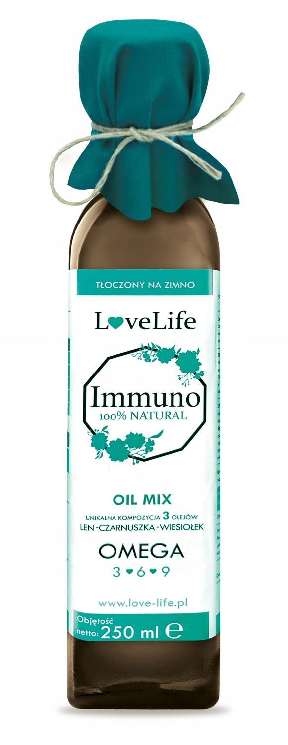 LoveLife Immuno Strong Olej lniany Olej z czarnuszki, wiesiołkowy