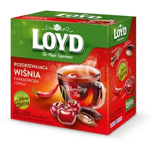 Herbata Loyd Rozgrzewająca Wiśnia z Kakaowcem i Chilli 20x2g - Herbata - miniaturka - grafika 2