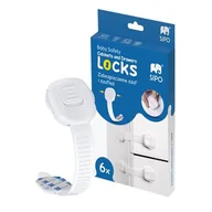 Zabezpieczenia dla dzieci - 6 Sztuk Zabezpieczeń Blokad Szaf I Szuflad SIPO - miniaturka - grafika 1
