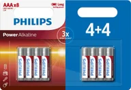 Baterie i akcesoria - Philips Philips Power Alkaline Battery LR03P8BP/10, Rechargeable battery, AAA, Alkaline, 1.5 V, 5 years, Cd cadmium, Hg mercury, Pb lead - miniaturka - grafika 1