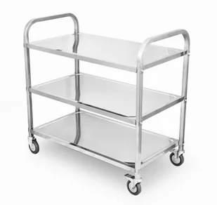 Wózek kelnerski 3-półkowy stal nierdzewna 940x500x930 mm SST3A Resto Quality - Wózki na żywność - miniaturka - grafika 1