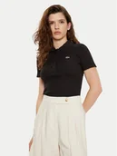 Koszulki i topy damskie - Lacoste Polo DF5377 Czarny Slim Fit - miniaturka - grafika 1