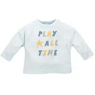 Bluzki dla niemowląt - Pinokio Baby Blouse Long Sleeve Fun Time, 100% Cotton Blue, chłopcy rozm. 62-122 (74), niebieski, 74 - miniaturka - grafika 1