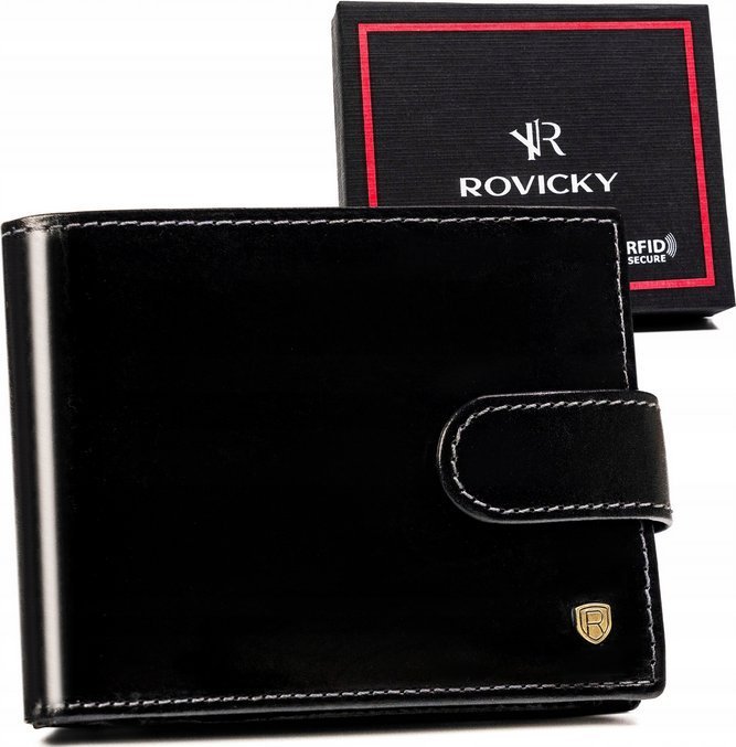 Rovicky Skórzany portfel męski z systemem RFID od Rovicky NoSize