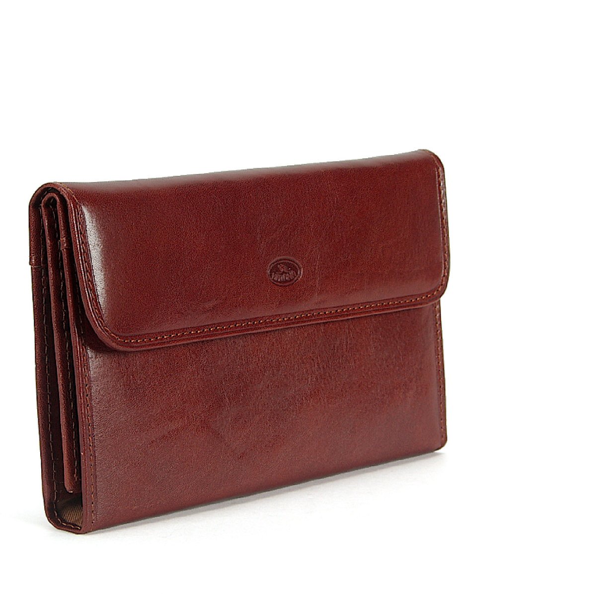 Portfel duży naturalna skóra licowa brąz
