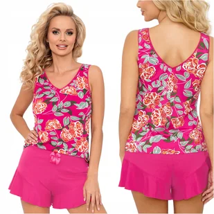 Piżama damska letnia krótkie spodenki DONNA Floris top 1/2 M 38 - Piżamy damskie - miniaturka - grafika 1