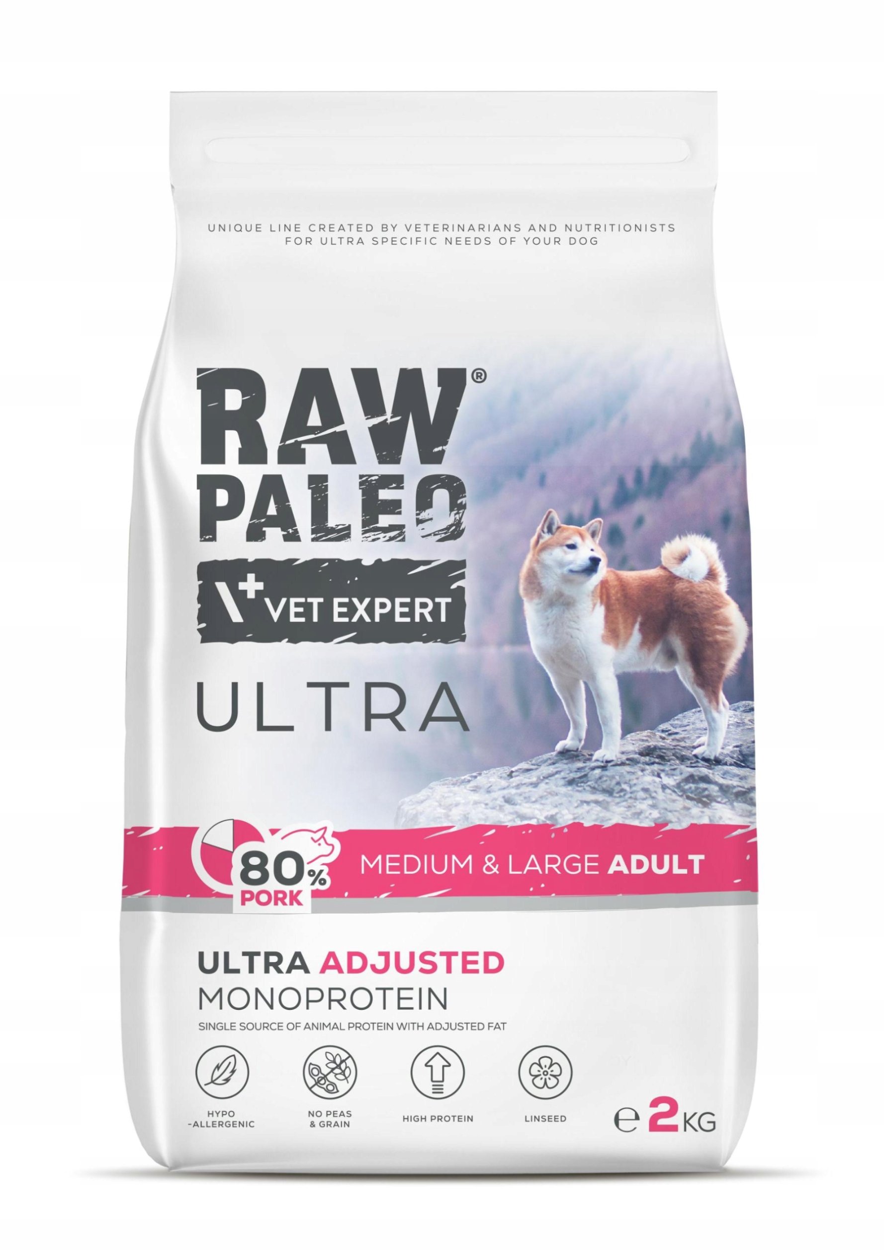 RAW PALEO Ultra Pork Medium&Large Adult 2kg 