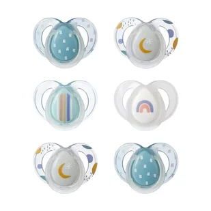 Tommee Tippee Smoczki nocne, symetryczna konstrukcja ortodontyczna, silikonowa bułka bez BPA, 6-18m, opakowanie 6 manekinów - Manekiny wystawowe - miniaturka - grafika 1