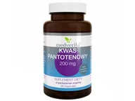 Witaminy i minerały dla sportowców - Medverita Medverita, Kwas pantotenowy, 500 mg, 120 kapsułek - miniaturka - grafika 1