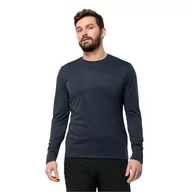 Bielizna sportowa męska - Męska koszulka termoaktywna Jack Wolfskin SKY THERMAL L/S M night blue - M - miniaturka - grafika 1