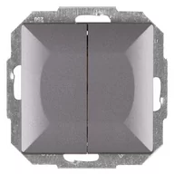 Wyłączniki światła i elektryczne - Abex Perła antracyt łącznik świecznikowy WP-2P WP-2P-antracyt - miniaturka - grafika 1