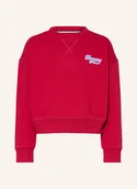 Bluzy dla dziewczynek - Tommy Hilfiger Bluza Nierozpinana rot - TOMMY HILFIGER - miniaturka - grafika 1