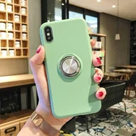 Etui i futerały do telefonów - ETUI SILICONE RING IPHONE 12 PRO MAX ZIELONY standard - miniaturka - grafika 1