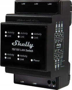 Switch Shelly Shelly Relais"Switch" 5 Ports 10/100 Mbit - Switche - miniaturka - grafika 1