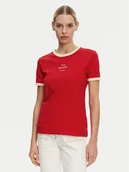 Koszulki i topy damskie - Tommy Hilfiger T-Shirt Monotype WW0WW44586 Czerwony Regular Fit - miniaturka - grafika 1