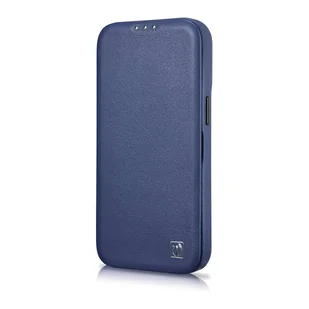 iCarer CE Premium Leather Folio Case skórzane etui iPhone 14 Plus z klapką magnetyczne MagSafe niebieski (WMI14220715-BU) - Etui i futerały do telefonów - miniaturka - grafika 6