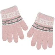 Rękawiczki dla dzieci - Zimowe podwójne rękawiczki dla dziewczynki Noviti RZ083-G-01 Czarne - miniaturka - grafika 1