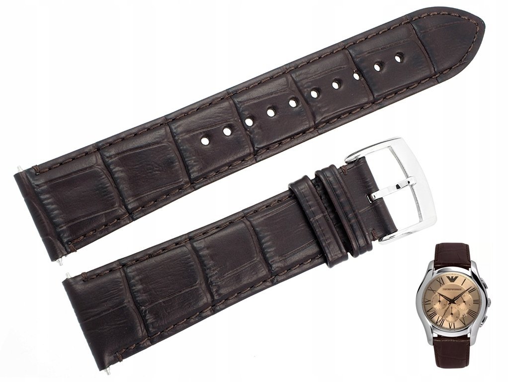 Pasek do zegarka E. Armani AR1785 skórzany 23 mm