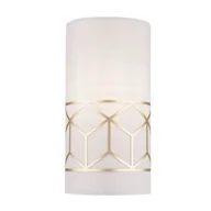 Lampy ścienne - Maytoni Kinkiet LAMPA ścienna MESSINA H223-WL-01-G  półokrągła OPRAWA abażurowa złota beżowa Maytoni - miniaturka - grafika 1