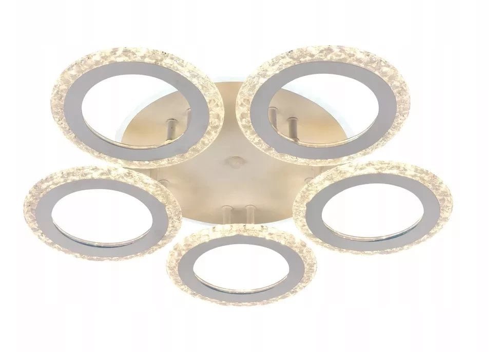 Nowoczesny Plafon Glamour Kryształowy z Pilotem do Salonu i Sypialni