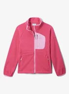 Bluzy sportowe męskie - Bluza dziewczęca Columbia Fast Trek III Fleece Full Zip - ultra pink/cosmos - miniaturka - grafika 1