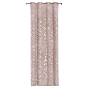 Zasłona Shine beżowa 140 x 260 cm na przelotkach - Zasłony - miniaturka - grafika 1