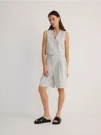 Marynarki i żakiety damskie - Reserved - Garniturowa kamizelka - jasnoszary - miniaturka - grafika 1