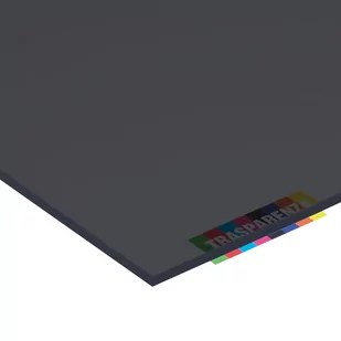 Szkło syntetyczne polistyren gładkie grafitowe 25x50x4 cm Robelit 5905725056279 - Akcesoria do drzwi - miniaturka - grafika 1