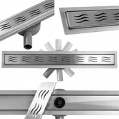 Odpływy liniowe - Odpływ Liniowy Aqua 360° Chrom 60 Gwarancja 10 Lat - miniaturka - grafika 1