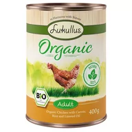 Mokra karma dla psów - Korzystny pakiet Lukullus Organic Adult, 24 x 400 g - Kurczak z marchewką (bez glutenu) - miniaturka - grafika 1