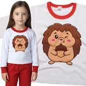 Piżamy dla dziewczynek - Piżama dziecięca Szczęśliwy Jeżyk Z Żołędziem Dzień Jeża Jesień 86/92 - VoloDonum - miniaturka - grafika 1