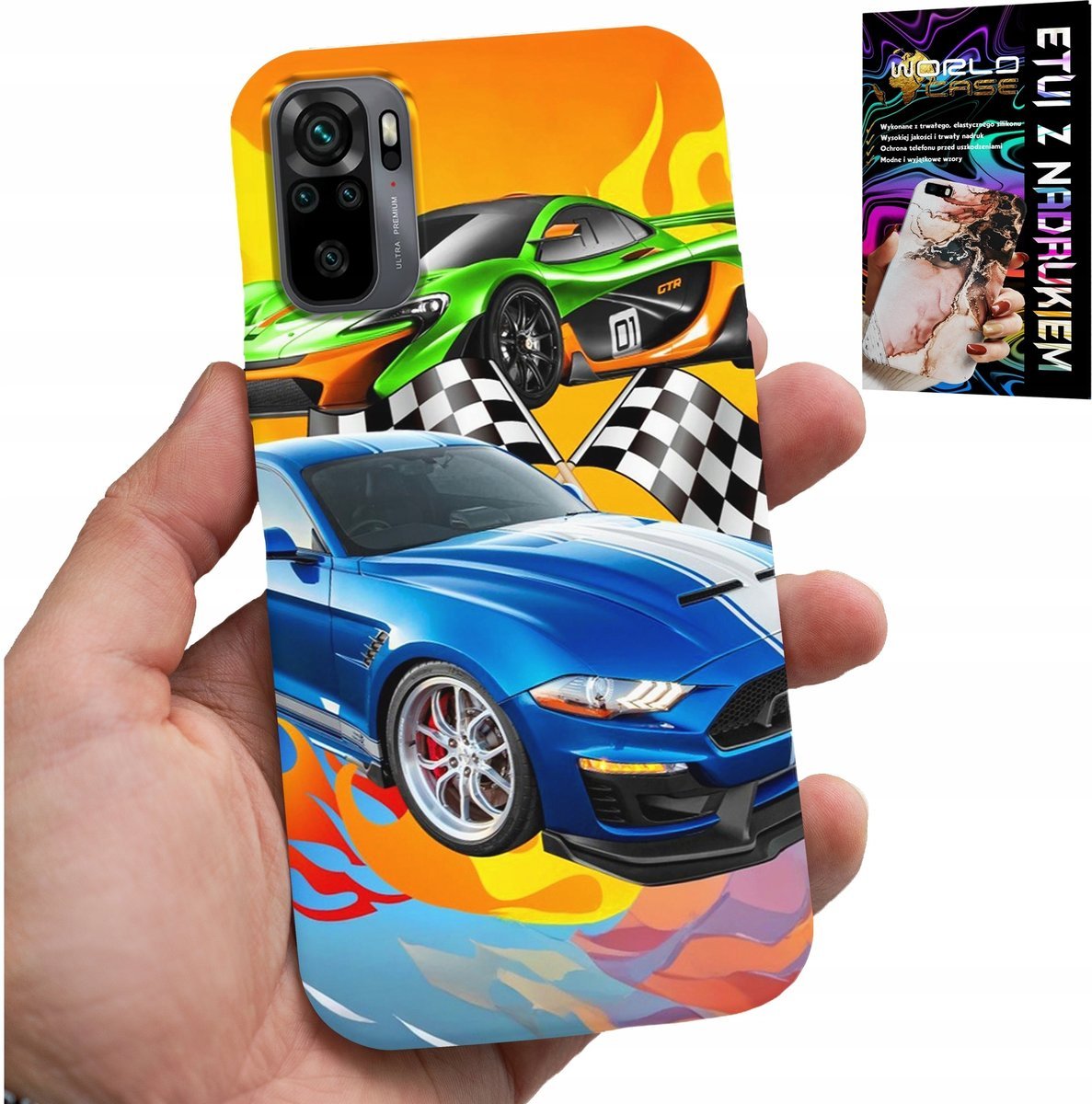 ETUI DO XIAOMI NOTE 10 / 10S - DLA DZIECI, SAMOCHODY WYŚCIGOWE WYŚCIGI