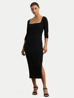 Sukienki - LAUREN RALPH LAUREN Sukienka dzianinowa 200978539001 Czarny Slim Fit - miniaturka - grafika 1