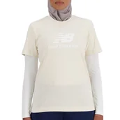 Koszulki sportowe damskie - Koszulka New Balance WT41502LIN - beżowa - miniaturka - grafika 1