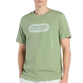 Koszulki męskie - Koszulka męska New Balance MT61C48BAAR - zielona - miniaturka - grafika 1