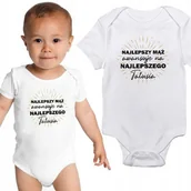 Body dla niemowląt - Body Dziecięce Białe NAJLEPSZY TATA Dużo Wzorów 62 - miniaturka - grafika 1