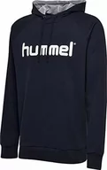 Bluzy męskie - Hummel Hmlgo męska bluza z kapturem z logo, niebieski, l - miniaturka - grafika 1