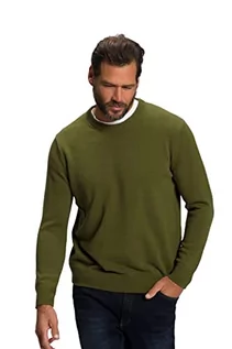 Swetry męskie - JP 1880 Sweter męski, zielony (moosgrün), XXL - grafika 1