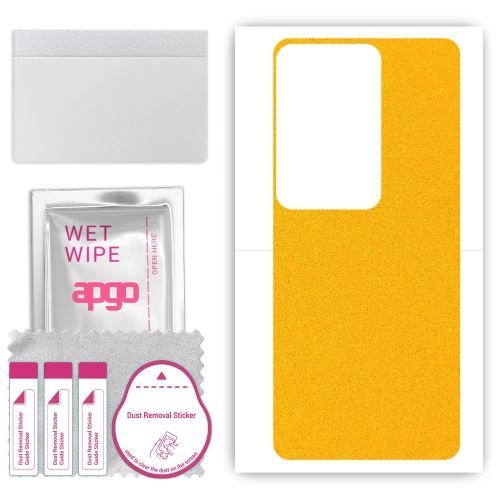 folia naklejka skórka strukturalna na TYŁ do Oppo A79 5G CPH2557 - Żółty Pastel Matowy - apgo SKINS