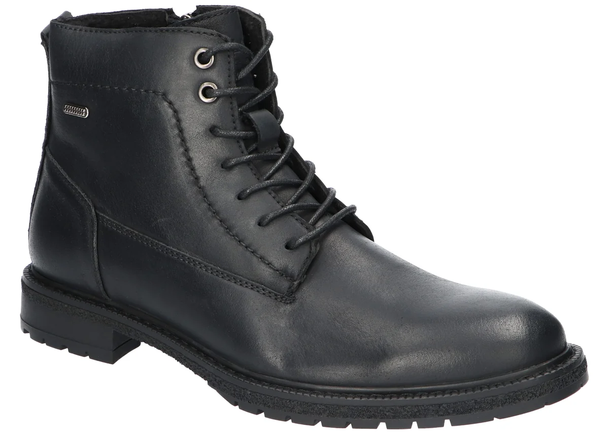 AMERICAN CLUB CY203 SOLIDNE MODNE TRZEWIKI BUTY ZIMOWE SKÓRZANE MĘSKIE Z SUWAKIEM BK 43