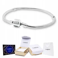 Bransoletki - BRANSOLETKA SREBRNA Modułowa z Zapięciem Grawerem Charms Zawieszka 16cm - miniaturka - grafika 1