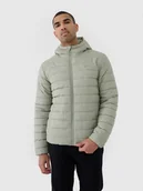 Kurtki i kamizelki sportowe męskie - 4F Kurtka puchowa z wypełnieniem syntetycznym męska - oliwkowa/khaki 3XL - miniaturka - grafika 1