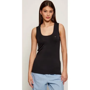 Emporio Armani Top Slim Fit - Koszulki i topy damskie - miniaturka - grafika 1