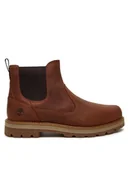 Botki męskie - tronchetto e stivaletto mężczyzna timberland tb0a6a4wem61 - britton road mid chelsea rust full grain - miniaturka - grafika 1