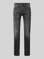 Spodnie męskie - Jeansy o kroju slim fit z 5 kieszeniami - miniaturka - grafika 1