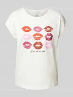 Koszulki i topy damskie - T-shirt o kroju relaxed fit z czystej bawełny model ‘CYSMA’ - miniaturka - grafika 1