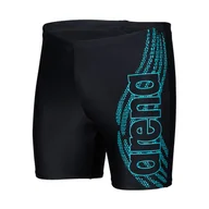 Kąpielówki męskie - Męskie Bokserki kąpielowe ARENA MEN'S SWIM MID JAMMER GRAPHIC 005116/500 – Czarny - miniaturka - grafika 1
