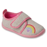 Buty dla dziewczynek - Befado obuwie dziecięce 902Y020 beżowy - miniaturka - grafika 1
